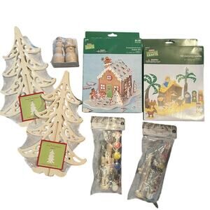 New Lot of Kid's Christmas Crafts Foam Projects, Painting, Wooden Figures FUN!